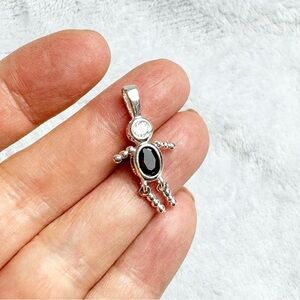 sterling, silver and red pendant baby.